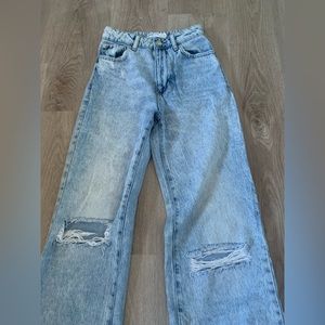 Wide leg jeans, Size 00